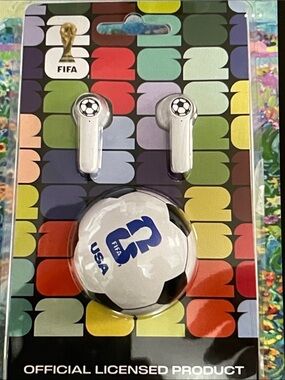 NEW FIFA soccer wireless earphones earbuds pod and charge cord 2026